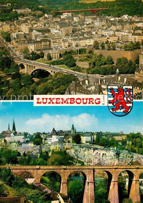 LUXEMBOURG  Luxemburg Stadtpanorama Viadukt Wappen