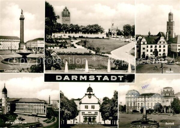 Darmstadt Luisenplatz Ludwigsmonument Künstlerkol
