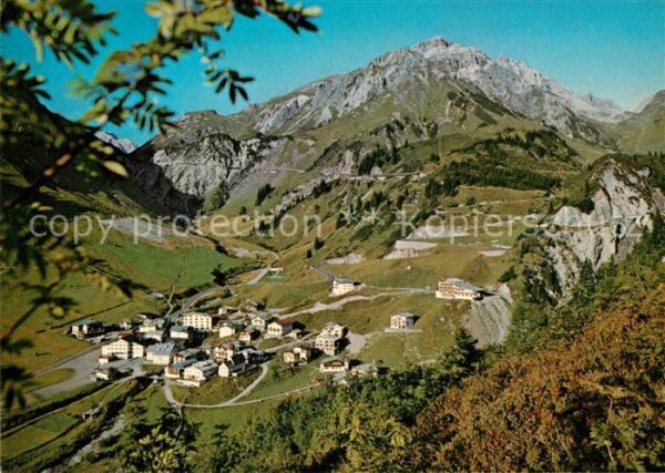 Stuben Vorarlberg Panorama Blick gegen Flexenstrasse und