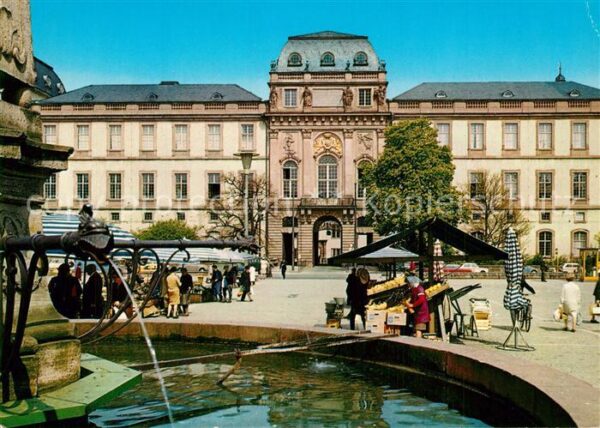 Darmstadt Schloss Brunnen Markt Tor zu Odenwald u