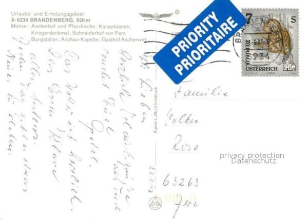 Brandenberg Tirol Ascherhof Pfarrkirche Kaiserklamm Krieg – Bild 2