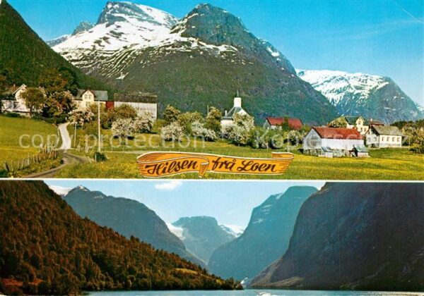 Loen Nordfjord Ortsansicht Landschaftspanorama Fjord B