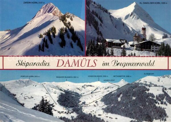 Damuels Vorarlberg Panorama Wintersportplatz Bregenzerwald