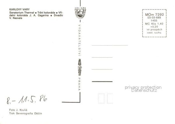 Karlovy Vary Sanatorium Thermal Trzni kolonada Vride – Bild 2