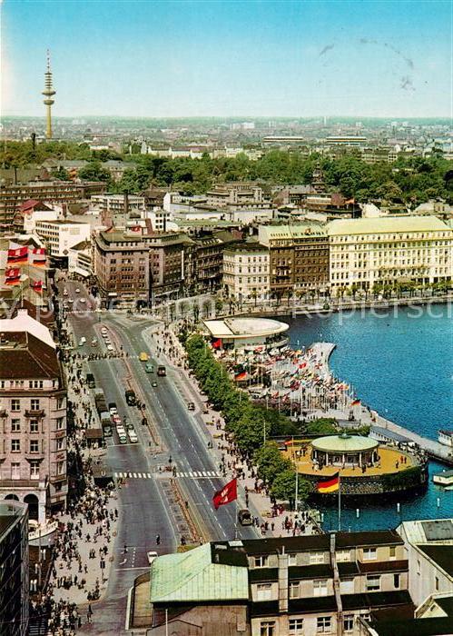 Hamburg Jungfernstieg mit Fernsehturm