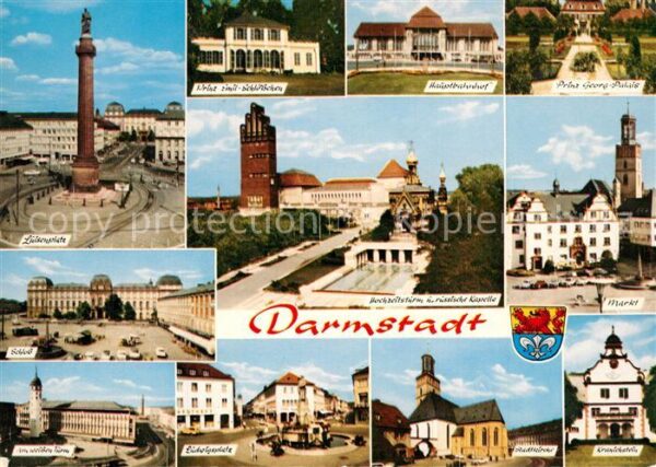 Darmstadt Luisenplatz Ludwigsdenkmal Schloss Weis