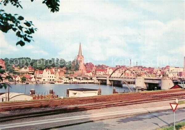 Sonderborg Ansicht der Stadt Eisenbahn Brücke
