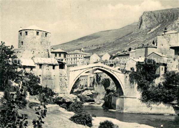 Mostar Moctap Stari Most Brücke über die Neretva Wahr