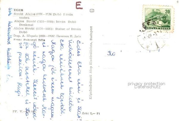 Eger Ungarn Istvan Dobo Denkmal – Bild 2