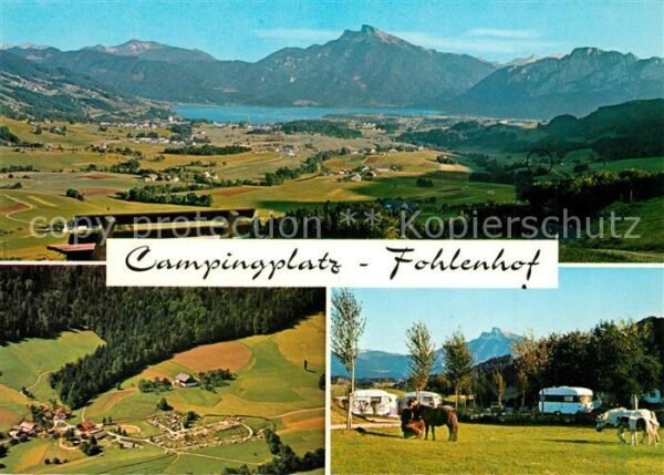 Mondsee Salzkammergut Panorama Campingplatz Fohlenhof Flieger
