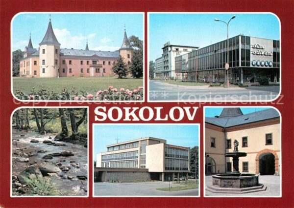Sokolov mesto zalozene v udoli Ohre  stredisko