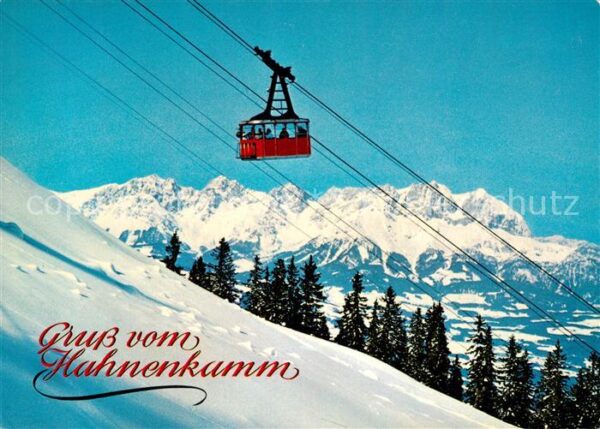 Kitzbuehel Tirol Hahnenkammbahn mit Wildem Kaiser