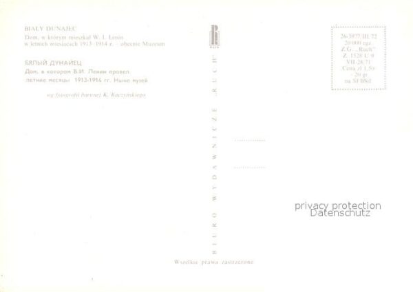Bialy Dunajec Dom w ktorym mueszkal W Lenin w letnich – Bild 2