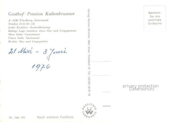 Friedberg Steiermark Gasthof Pension Kaltenbrunner Gasträume – Bild 2