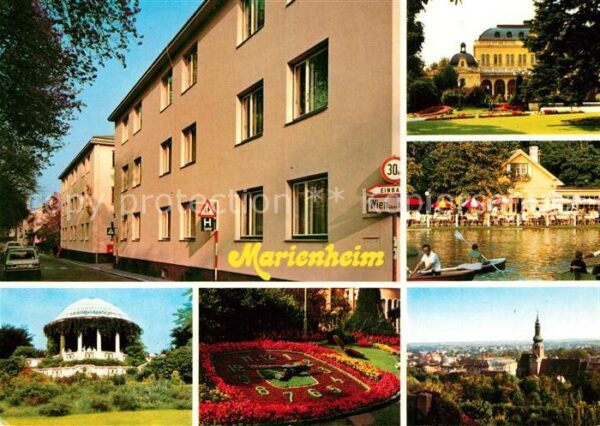 Baden Wien Marienheim Pavillon Blumenuhr Panorama