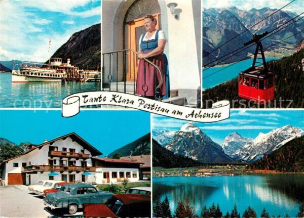 Pertisau Achensee Fahrgastschiff Tante Klare Selbahn Haus