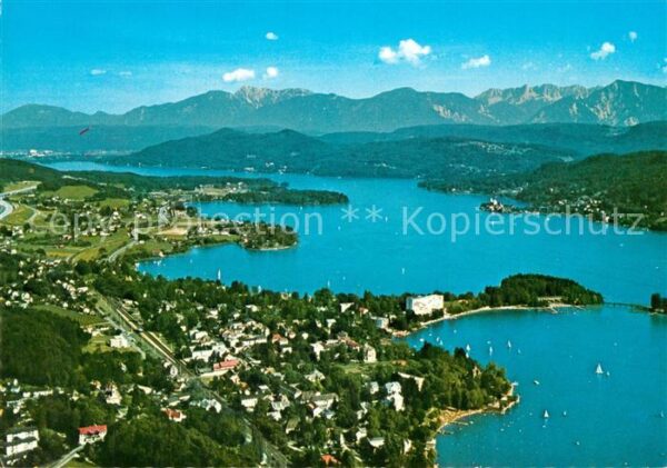 Poertschach Woerthersee Fliegeraufnahme mit Maria Wörth Klagenf