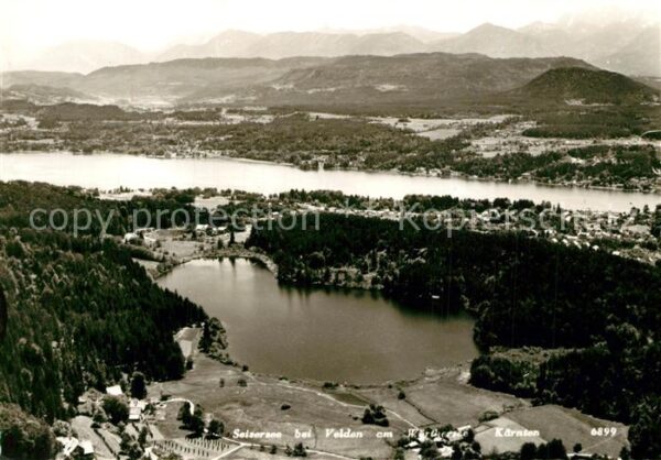 Velden Woerthersee Fliegeraufnahme mit Seisersee