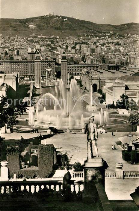 Barcelona Cataluna Parque de Montjuich haela el Tibidabo