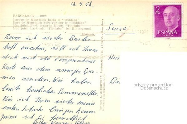 Barcelona Cataluna Parque de Montjuich haela el Tibidabo – Bild 2