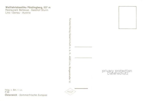 Linz Donau Wallfahrtsbasilika Pöstlingberg Restaur – Bild 2