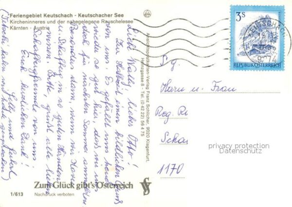 Keutschach See Kirche Inneres Rauschlesee Bildstock – Bild 2