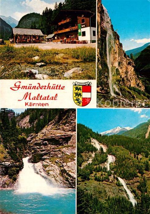 Maltatal Kaernten Gmünderhütte Panorama Wasserfall