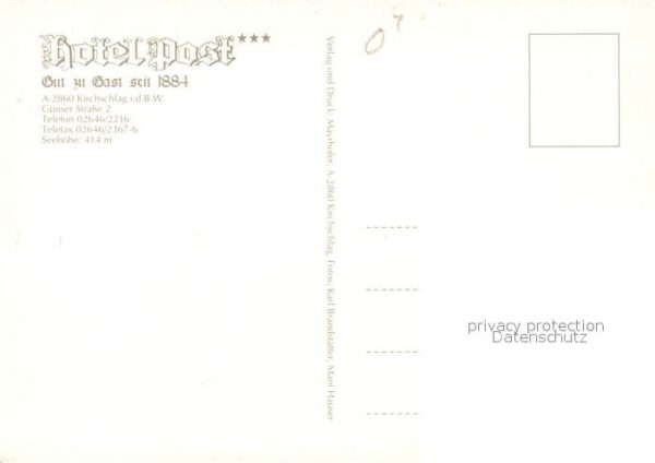 Kirchschlag Buckligen Welt Hotel Post Wirtsleute – Bild 2