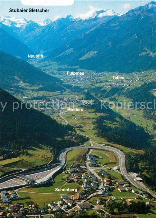 Stubaital mit Neustift Fulpmes Telfes Mieders Sch