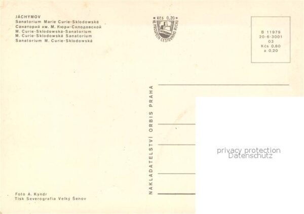 Jachymov Sanatorium Marie Curie Sklodowske – Bild 2