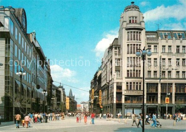 Praha Prahy Prague Vaclavske namesti Mustek a ulica Na pri