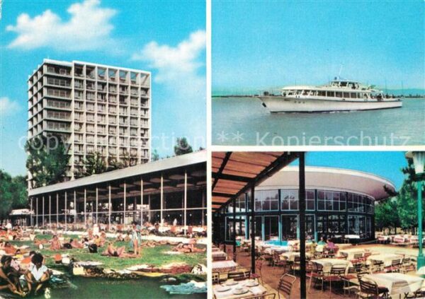 Balaton Plattensee Hotel Fahrgastschiff Liegewiese