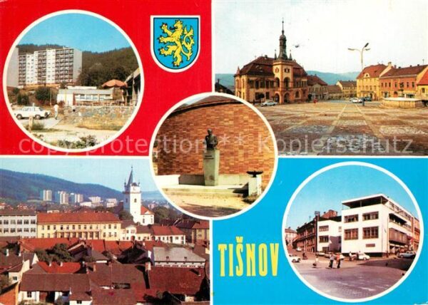 Tisnov Celkovy pohled Pomnik Klementa Gottwald