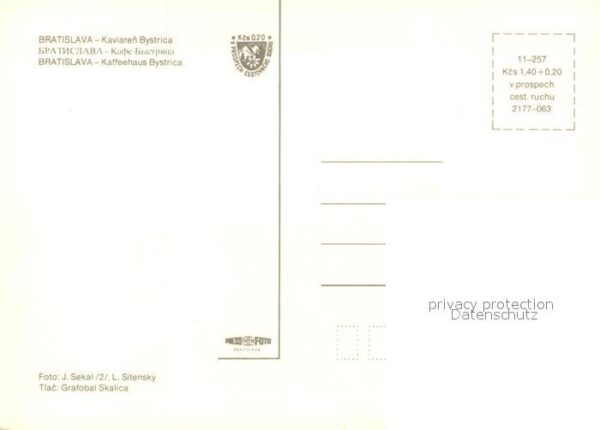 Bratislava Pressburg Pozsony Kaffeehaus Bystrica Gastraum Bar – Bild 2