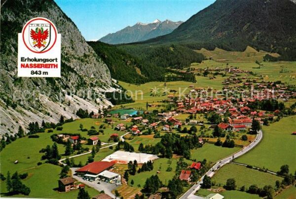 Nassereith Fliegeraufnahme Fernpass Strasse mit Ho