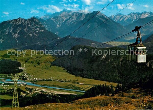Reutte Tirol Reuttener Bergbahn mit Zugspitze und Mi