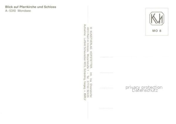 Mondsee Salzkammergut Fliegeraufnahme mit Pfarrkirche und Sch – Bild 2