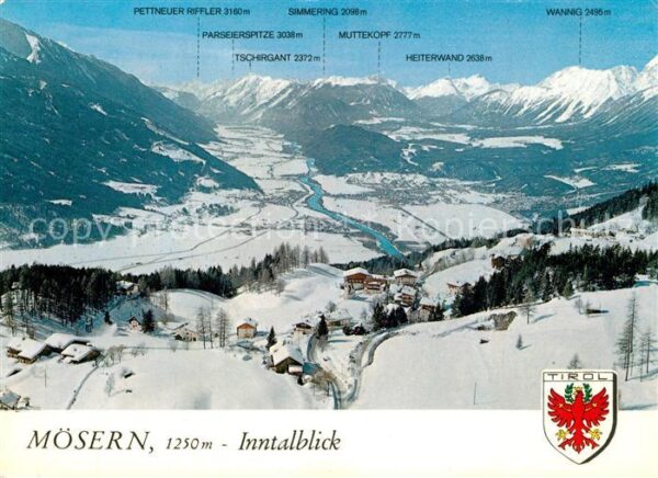 Moesern mit Telfs Mieminger Plateau und Lechtal