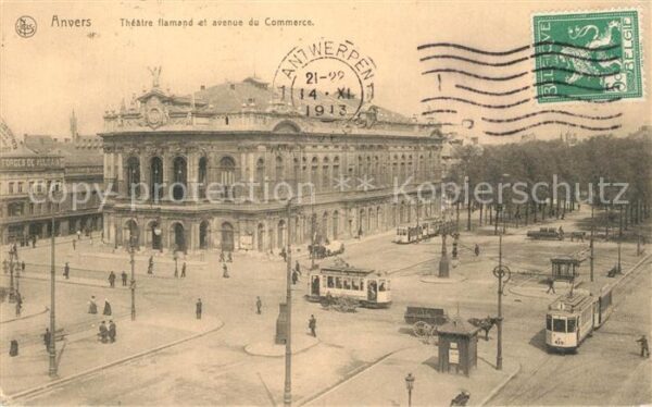 Strassenbahn Anvers Theatre Flamand Avenue du Commer
