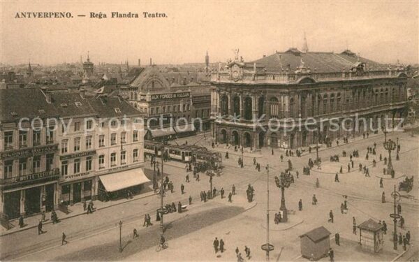 Strassenbahn Antverpeno Rega Flandra Teatro Esperant