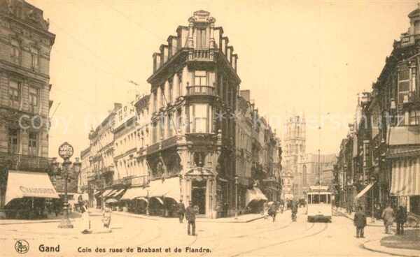 Strassenbahn Gand Coin des rues de Brabant et de Fla