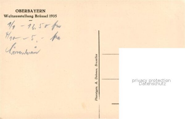 Exposition Bruxelles 1935 Oberbayern – Bild 2