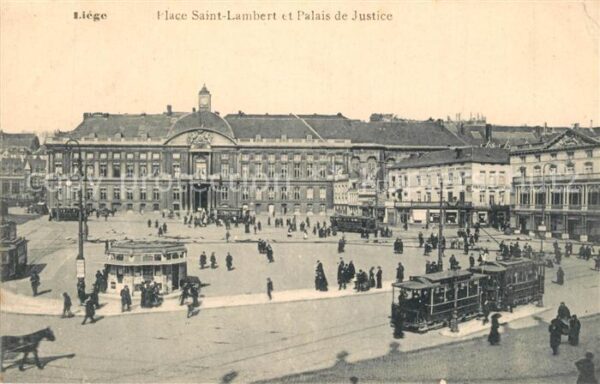 Strassenbahn Liege Place Saint-Lambert Palais de Jus