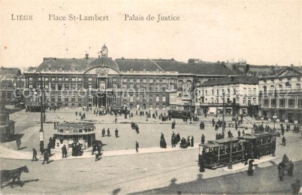 Strassenbahn Liege Place St.-Lambert Palais de Justi