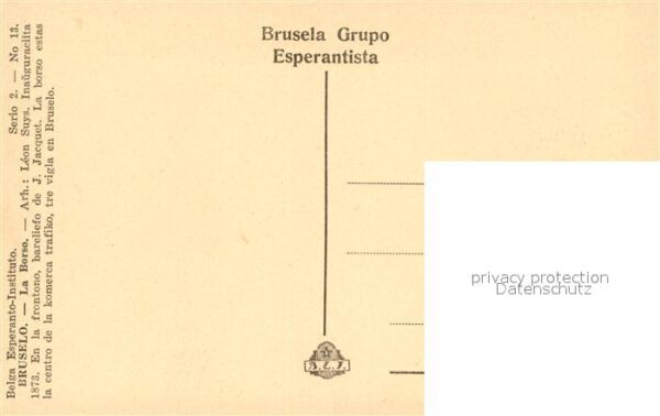 Strassenbahn Bruselo Borso Belga Esperanto Instituto – Bild 2