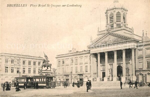 Strassenbahn Bruxelles Place Royal St-Jacques sur Co