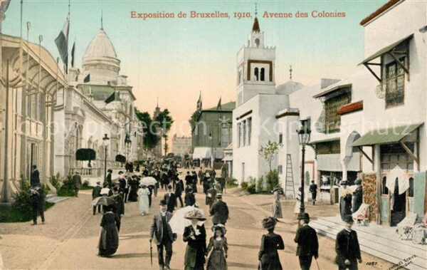Exposition Universelle Bruxelles 1910 Avenue des Colonies