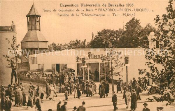 Exposition Internationale Bruxelles 1935 Pavillon de la Tchecoslovaquie Stand de