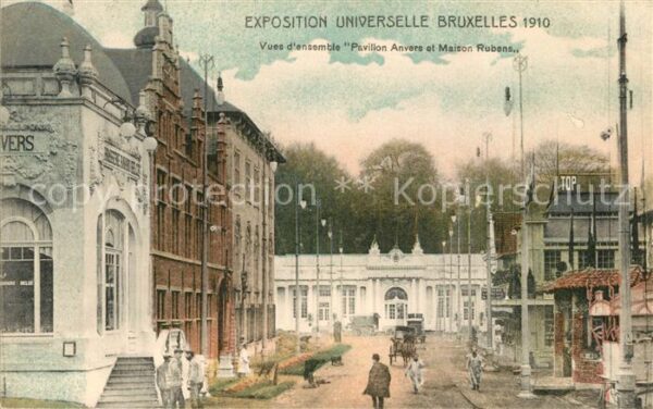 Exposition Universelle Bruxelles 1910 Pavillon Anvers Maison Rubens