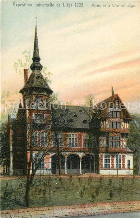 Exposition Universelle Liege 1905 Palais de la Ville de Liege